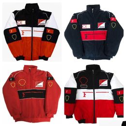 Motorcycle Apparel F1 Racing Suit Autumn And Winter New Team Fl Embroidered Logo Cotton Padded Jacket Spot Drop Delivery Automobiles M Dhkto