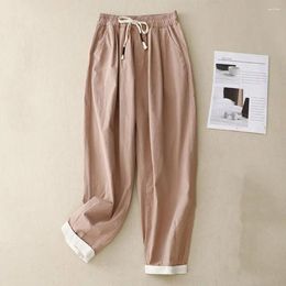 Women's Pants Elastic High Waist Stylish Wide Leg Drawstring With Pockets Retro Casual Trousers For Summer Beach Wear