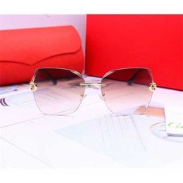 2024 Luxury Designer OFF Luxury Designer New Men's and Women's Sunglasses Off polygon trimming large frame glasses gradient frameless sunglassesKajia