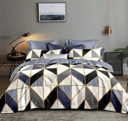 Luxury Bedding Sets Set Geometry Real Cotton Bed Sheets Cover Duvet Cover Double276z2284854