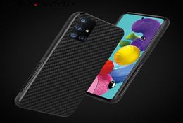 Carbon Fiber Phone Case For Samsung Galaxy A51 A71 A70 A50 S20 Ultra S10 Plus Note 10 Lite A21S A31 A41 Soft Silicone Back Cover1617604