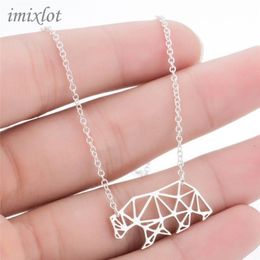 2018Collares Choker Women Jewellery Polar Bear Necklaces Colliers Accessories Mama Gift For Mom Animal Necklace Pendant243f