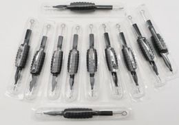 9RS 19MM 35Pcs Silicon tattoo needle grip tip Black Colour Disposable tattoo tubes Grips With Needles94815319775466