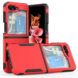 Armor Hybrid Shockproof Defender Phone Cases For Samsung Flip 4 5 Fold4 Fold5 Anti-fall Backed Heavy Funda Cover Coque Case 50pcs