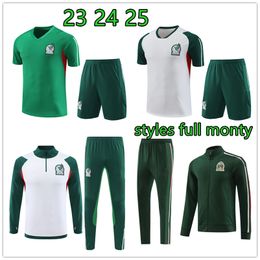 2024 2025 Mexico men and kids Half pull Tracksuits Soccer Jerseys training suit RAUL CHICHARITO LOZANO DOS SANTOS 23 24 25 football jacket sportswear kit