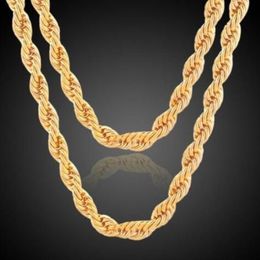 Gold Filled Rope Chain 18ct Mens Women's 5mm Five Width 20 inch Length216J