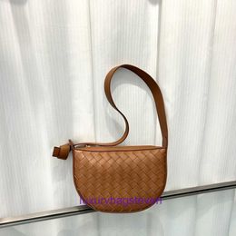 Top original Bottgs's Vents's Sunrise wholesale tote bags online shop 2023 New Genuine Leather Woven Shoulder Bag Korean Edition Solid Colour With Real Logo