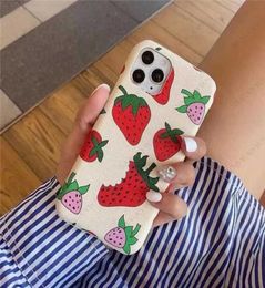 Fashion Letter Mobile Phone Cases for iPhone 13pro 13 Pro 12 12pro 11 11pro X Xs Max Xr 8 7 8plus 7plus Hard Texture Strawberry Pr1171163