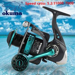 OKUMA est Spinning Fishing Reel 1000-7000 Ultralight Max Drag 13BB 5.2 1 Surfcasting Spinning Reel Saltwater Jigging Reels240227
