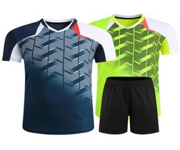 New badminton Tshirt men039s and women039s tennis shirts fastdrying table tennis shorts fastdrying breathable 4906455