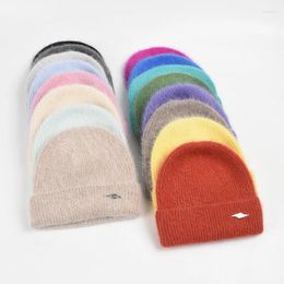 Berets Korean Version Of Multi-color Ins Hair Woollen Hat Female Autumn And Winter Soft Warm Cover With Ear Protection Co