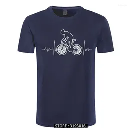 Men's Suits A1337 T Shirt Brand Clothes Bicycles Logo Mountain Bike Heartbeat Funny Bicycle Cycling Gift T-Shirt