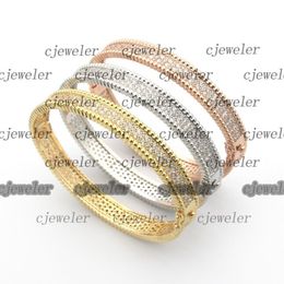 charm bracelets Perlee diamonds Bracelet Single Row double Row diamond-encrusted design VC Letter Full Star 18K gold 925 silver or2893