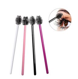 50Pcsset Disposable eyelash brush Mini Mascara Wands brow brushes cosmetic tool portable eyelashes comb Extension Makeup tools 081684311