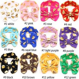 2020 Fashion Golden Dot Big Bow Girl Headband Cotton Kids Elastic Hair Bands Cute Girls Hair Accessories 12 Colors232r9935014