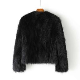 Young Fox Grass Coat Women's Slim Short Double Breasted Haining 2023 Winter New Fur Control 526354