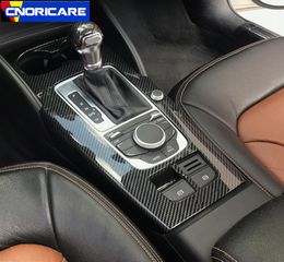 Carbon Fibre Colour Car Centre Console Gear Shift Panel Decoration Sticker Trim For A3 8V 2014-18 LHD ABS Interior Styling3874322