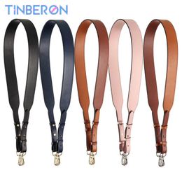TINBERON Bag Strap For Crossbody Adjustable Shoulder Women Handbag Accessories Solid Colour Luxury Leather Handle 240229