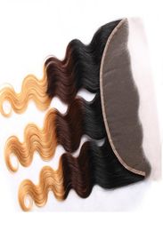 13x4 Peruvian 3 tone Ombre body Lace Frontal closure 1B427 lace frontals1269386