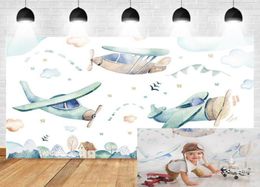 Background Material Neoback Cartoon Backdrop For Pography Celebration Birthday Po Plane Banner Boys Cloud And Sky Vinyl Cloth13921993