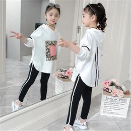 Clothing Sets 2024 Letter Printing Baby Girls Clothes Autumn Spring Casual Cotton Children Tracksuit Long Sleeve Hoodie Pants 2Pcs Suit