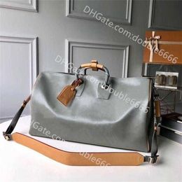 luxurys designers bags High capacity Duffel bag Women Travel Tote Men Boston Handbags Coated Canvas Soft Leather Suitcase Luggage276R