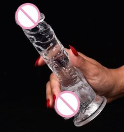 Soft Jelly Dildo Realistic Masturbator Penis Orgasm Vaginal Gspot Massage Butt Plug Anal Sex Toy Suction Cup Dildos Erotic Cock7731392