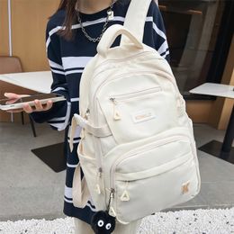 JULYCCINO Multifunction Waterproof Buckle Backpack Korean Style School Bag Student Shoulder Teenage Girls Laptop Backpacks 240309