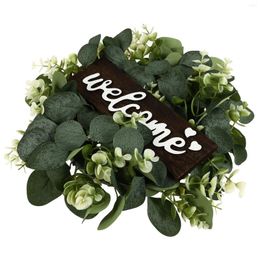 Decorative Flowers 1Pc Elegant Creative Wreath Durable Delicate Door Hanging Home Ornament (Green)