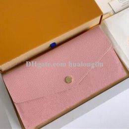 woman wallet card holder leather bag handbag purse original box designer girls ladies whole discount clutch229l