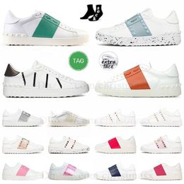 Fashion original casual shoes Designer fashion top brand casual shoes mens womens classic fashion riveted sneakers leather black white pink plat-form flats