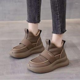 Casual Shoes 2024 Spring Autumn For Women Flat With Comfortable Solid Colour Outdoors Non-slip Women's High Top