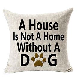 Dog Lover Gifts Cotton Linen Throw Pillow Case Decorative Cushion Cover 45x45cm Removable And Washable Pillowcases #10256p