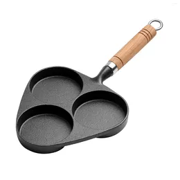 Pans Burger Pan Divided Grill Gas Stovetop Single Diameter 9cm Round Household 3 Holes Cookware Fried Egg Cooker