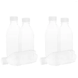 Take Out Containers 6 Pcs Transparent Storage Bottle Portable Milk Bottles Container Plastic Disposable Beverage The Pet Drink Juice