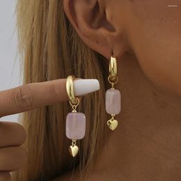 Dangle Earrings Fashion Hundred Women's Street Love Natural Stone Pendant Jewellery Wholesale Direct Marketing