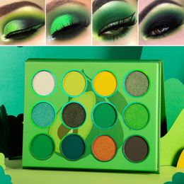 DELANCI12 Color Avocado Green Eye Shadow Palette Emerald Dark Greenyellow Bright Makeup for Eyes Perfect Gift for Beauty girl 240226