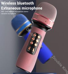WS898 Bluetooth Handheld Microphone Wireless Karaoke Double Speaker Condenser Mic Player Singing for iOS Android Smart TV5766528