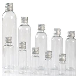 wholesale Plastic Tube Aluminium Cap Clear Leakproof Sealing Small Empty Medicine Cosmetic Sample PET Bottles ZZ