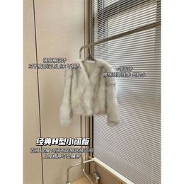 White Fox Grass Short Coat For Women's 2023 Winter New Fur Youth 916815