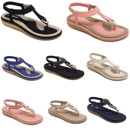 2024 summer women shoes Sandals low heels Mesh surface Leisure Mom Black white large size 35-42 J14-1 GAI