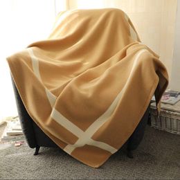 130 180cm European Cashmere Blanket Crochet Soft Wool Shawl Portable Warm Plaid Sofa Travel Fleece Knitted double-sided Blankets 2331S