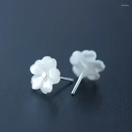 Stud Earrings Fashion Art Shell Flower Earring Lady Beautiful Little