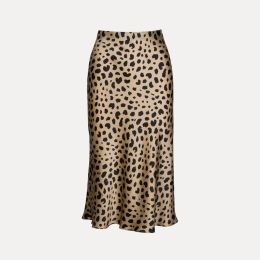 Dresses Klacwaya Leopard Girls Silk Pencil Skirts Women 2019 Fashion High Waist Slim Skirt Ladies Chic Animal Print Mermaid Jupe Femme