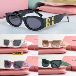 mens sunglasses Designer Miuity Miu Sunglasses Personality Mirror Leg Metal Large Letter Design Multicolor Brand Miui Glasses Factory Outlet Promotional Special