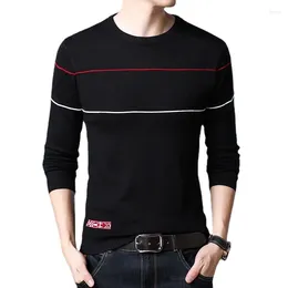 Men's Sweaters Pullover Men Fashion Brand Warm Mens Sweater Striped Slim Fit Jumpers Knitted Cashmere Autumn Casual Male Clothing