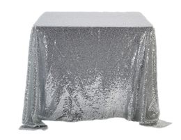 Glitter Sparkly Blue Sequin Table Cloth wedding Party Christmas Table Decoration Shiny Sequin Table Towels rectangular tablecloth5137491