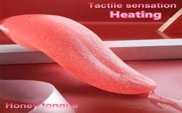 Sex Toy Massager New Design Tongue Licking Heating g Spot Massager Clitoral Vibrator Clit Toys for Women Masturbator Shop Adults2103253