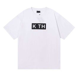 Designer Luxury Kith Classic High-quality fashion spring summer simple solid Colour printed double cotton short sleeve T-shirt for men and women