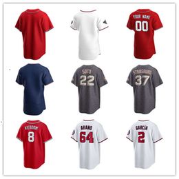 Custom Jersey Washington Men women Nationals 26 Chad Kuhl 45 Joey Meneses 61 Erasmo Ramirez 16 Victor Robles 20 Keibert Ruiz 22 Smith 28 Thomas Baseball Jerseys